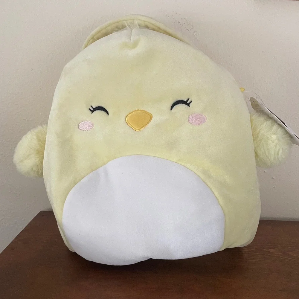 Squishmallows Ivanna the Yellow Chick Easter Treat Pail Basket 12
